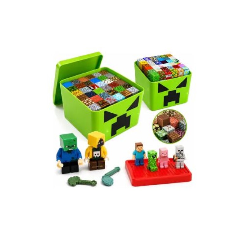 Bloques Magneticos en Contenedor 100 piezzas - Creeper Bloques Magneticos En Contenedor 100 Piezzas - Creeper