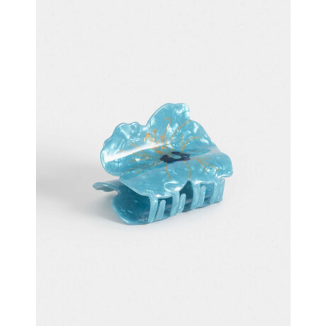 Broche Flor Azul Celeste
