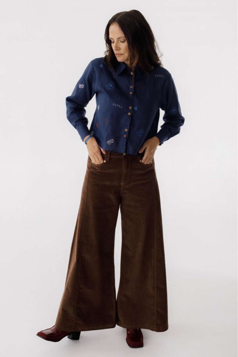 Pantalón Wide XL Corderoy - Chocolate 