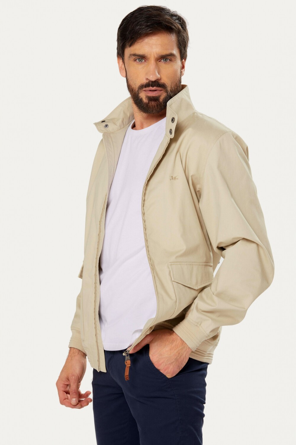 CAMPERA CASUAL DE GABARDINA Beige