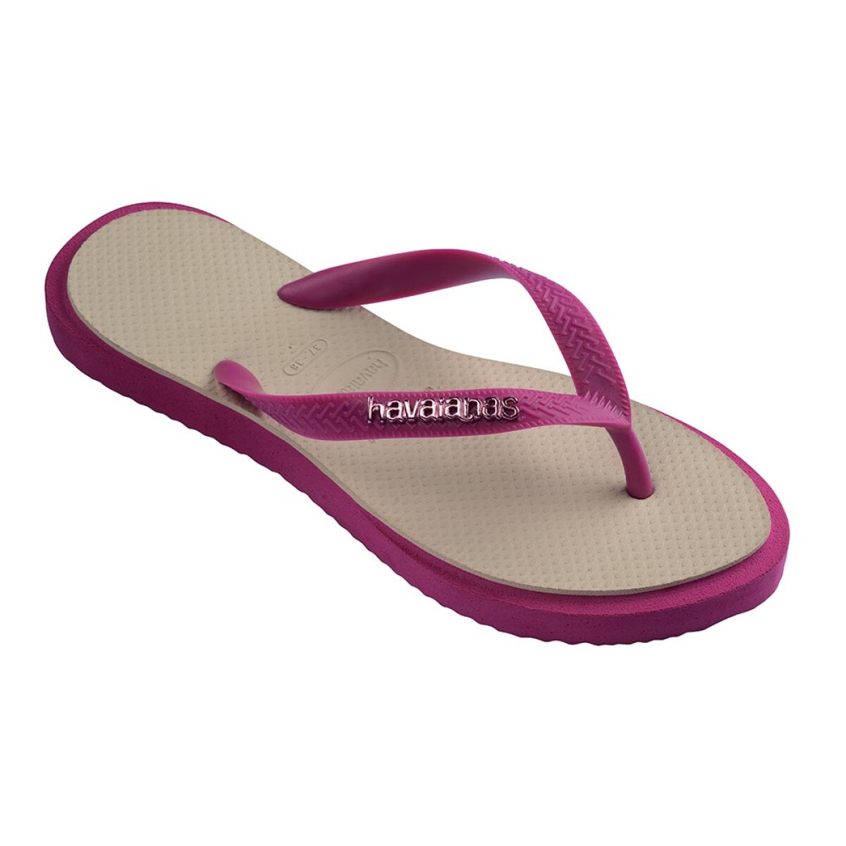 Sandalias Havaianas Top Point Fusion Mujer - Rosa Gum/beige Palha 