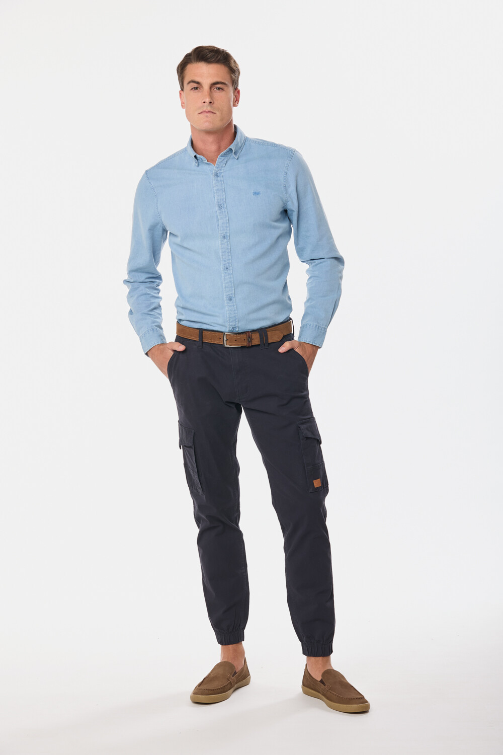 PANTALÓN CARGO Azul