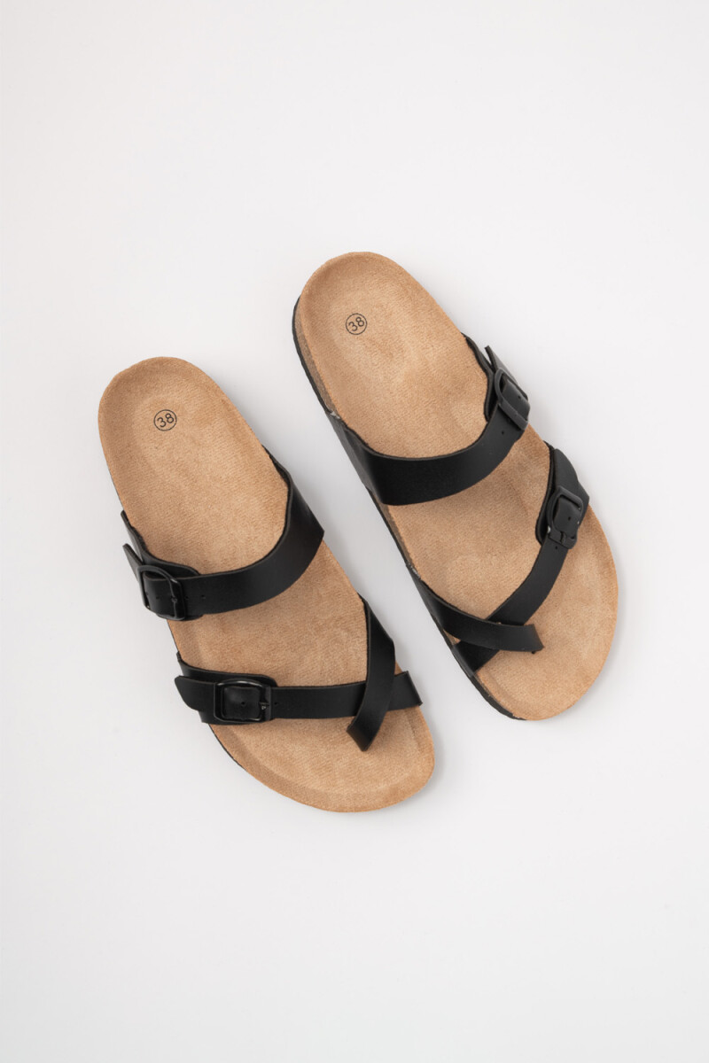 Sandalias Tiras Negra