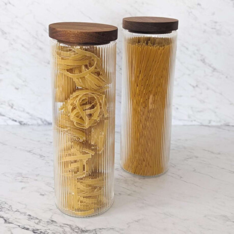Frasco de vidrio con tapa de madera - Extra Grande 9x30cm Sc