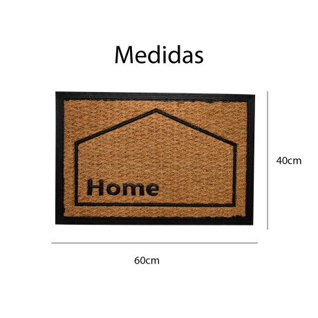 Alfombra Puerta Entrada Felpudo Coco Goma 40X60 Home
