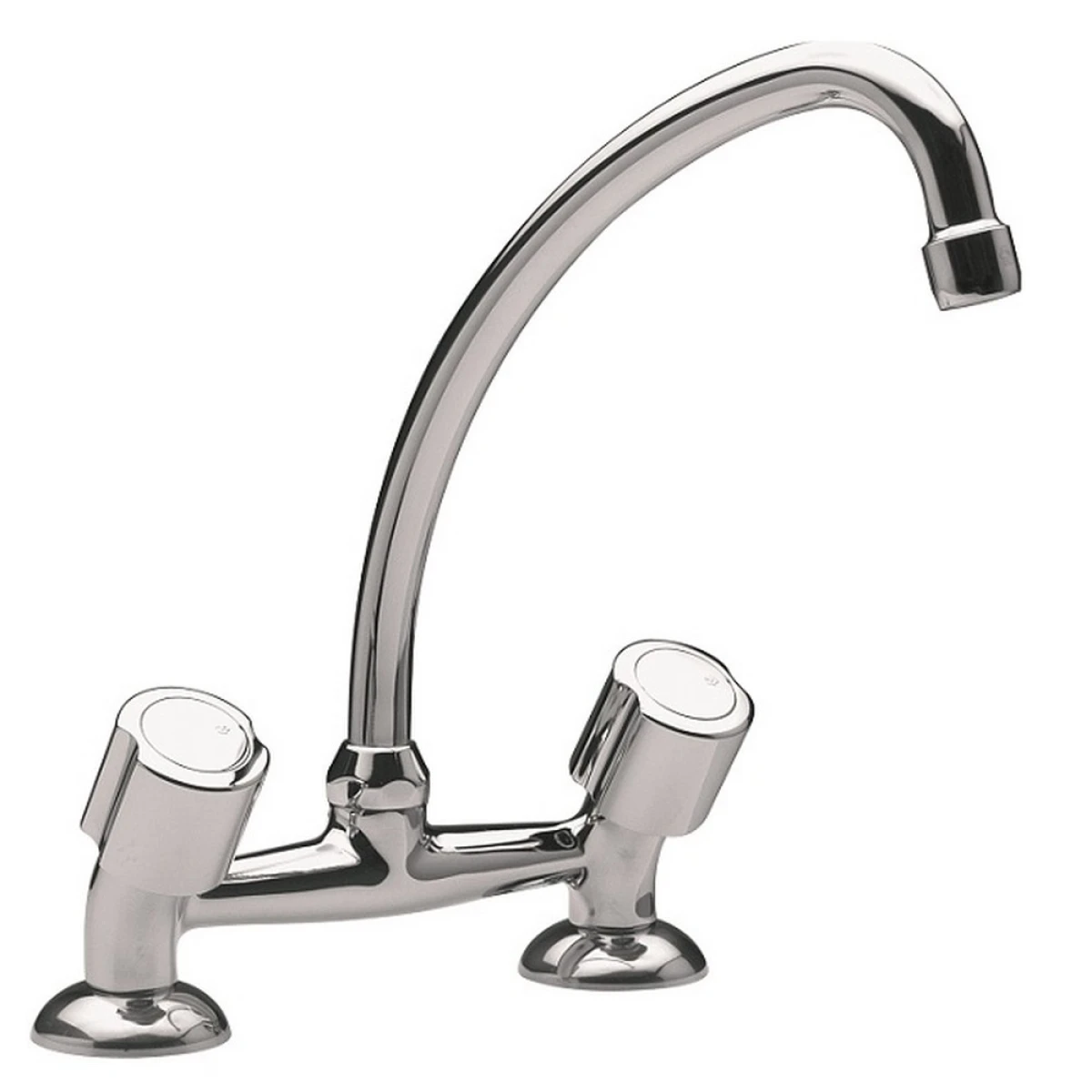 Griferia de Cocina para Mesada Bimando con Pico Movil Cromado Linea Allegro 