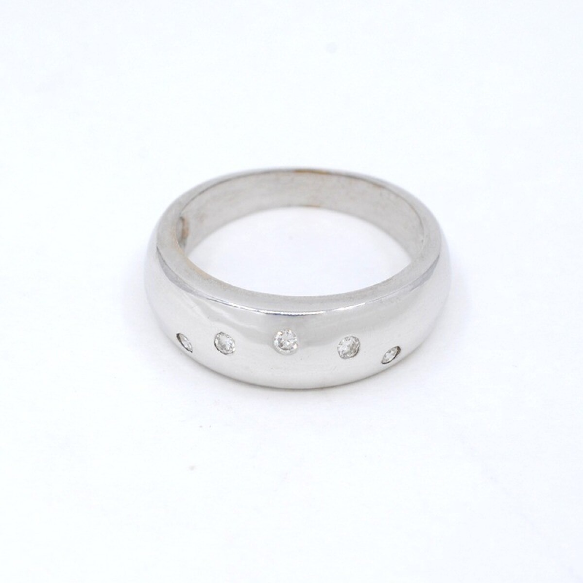 Anillo En Oro 18K Blanco Y Brillantes 