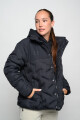Campera puffy umbro con capucha Negro