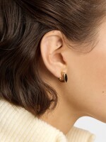 Aros Abiertos Con Esmalte negro