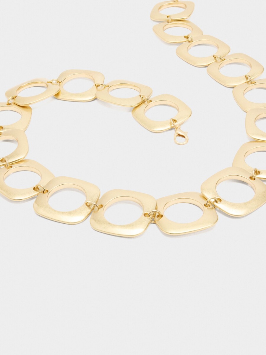 Cinto Metálico De Aros dorado