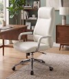 Silla de oficina Cromada 4 Posiciones Pole Blanco