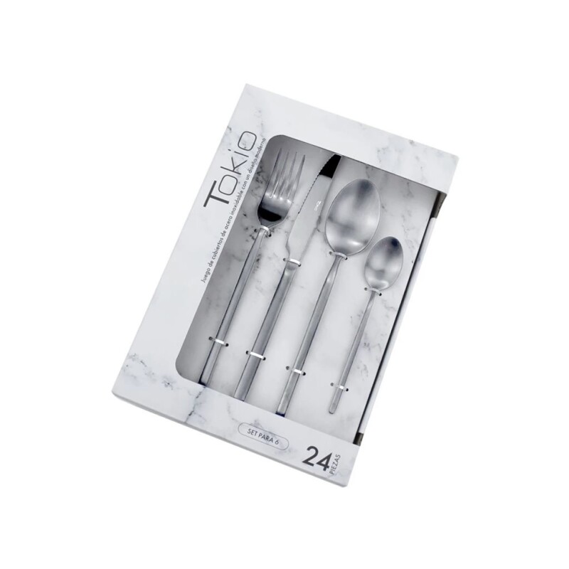 SET 24 PIEZAS CUBIERTO ACERO INOX MATE TOKIO SET 24 PIEZAS CUBIERTO ACERO INOX MATE TOKIO