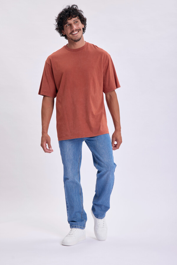 Remera lavada Terracota