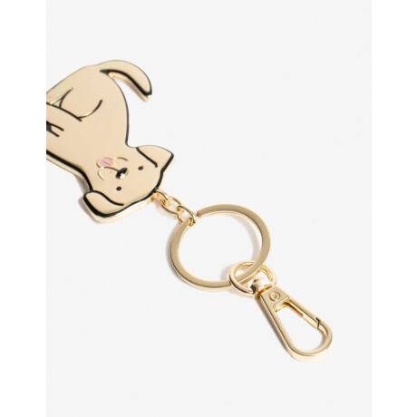 Llavero Y Bag Charm De Perrito Dorado