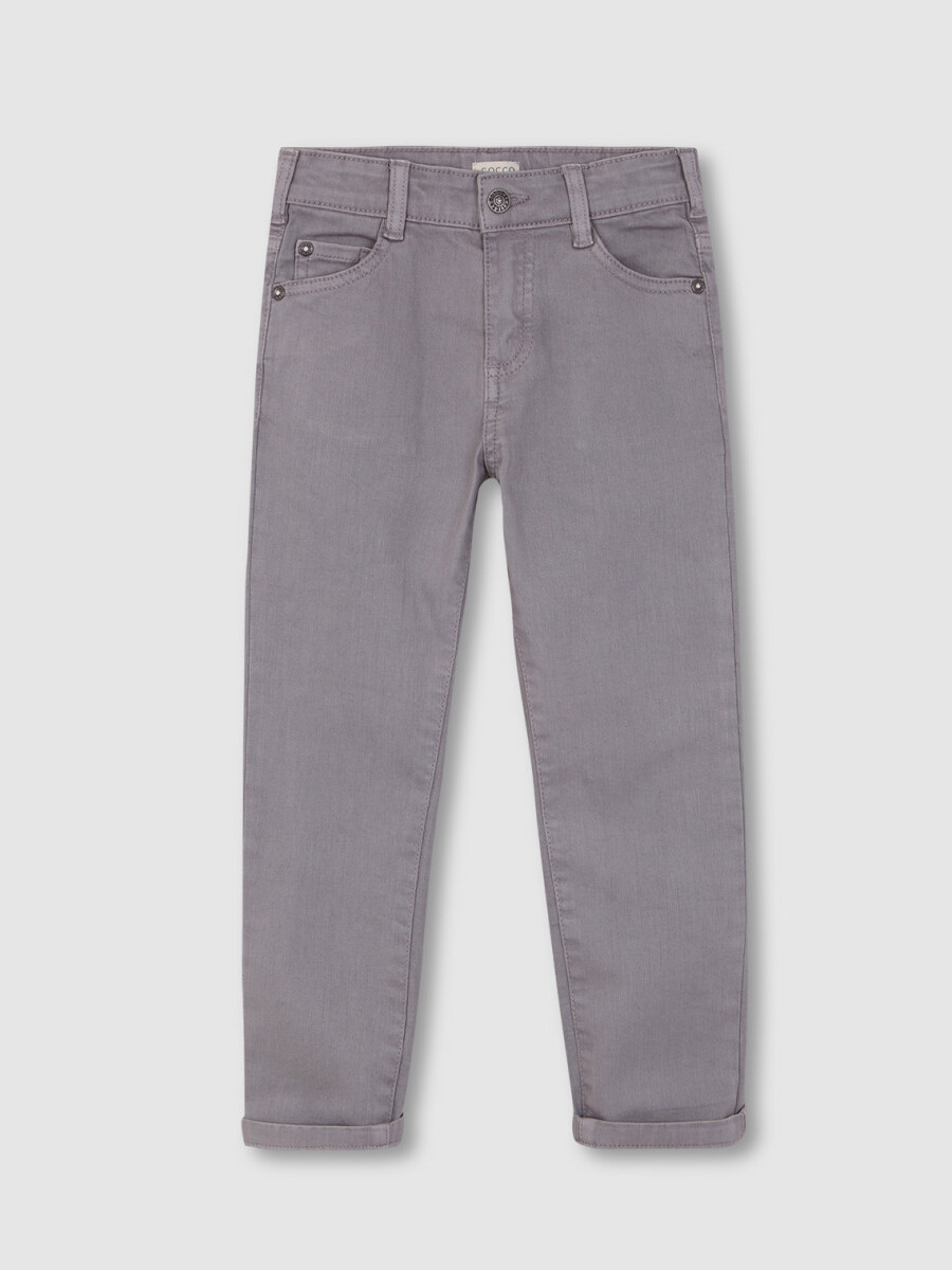 Pantalon De Sarga Gris Medio