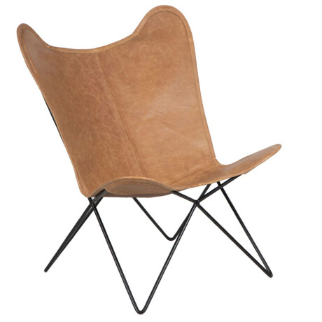 BUTACA CUERO MARRON BKF CAMEL
