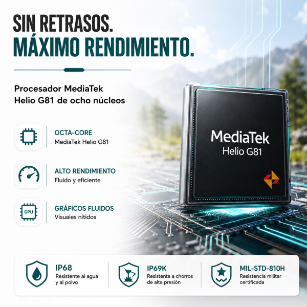 Blackview Fort 100 24(8+16)gb Ram 128gb 4g + Regalo NEGRO