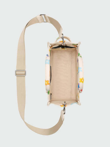 MARC JACOBS - THE WILD DAISY CANVAS SMALL TOTE BAG Blanco