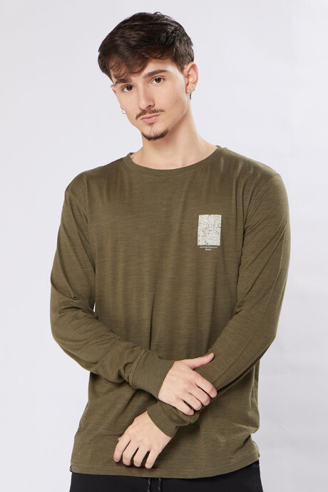 T-SHIRT ML RICKY RUSTY Militar