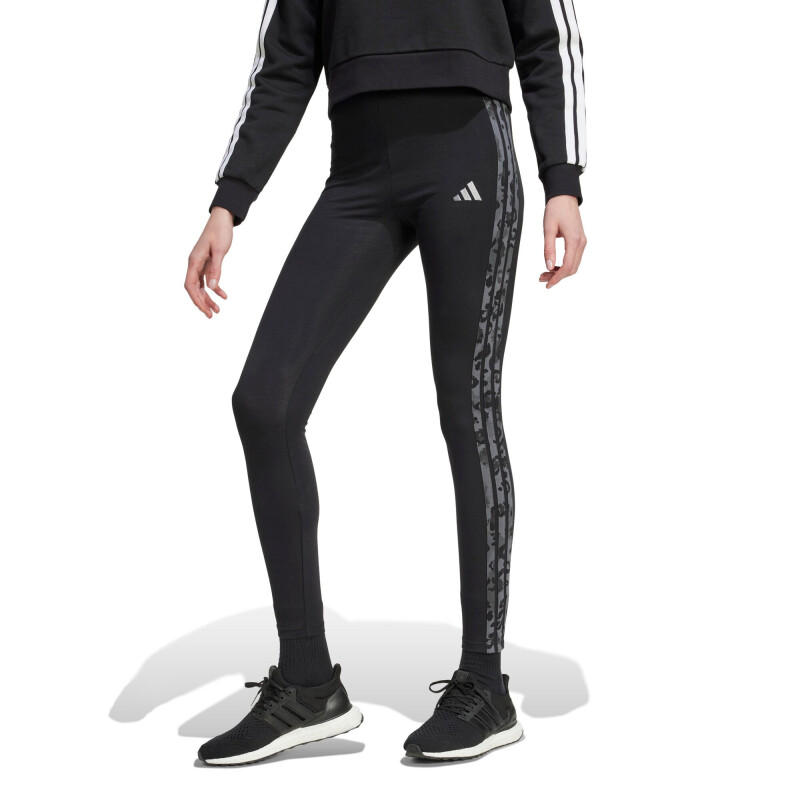 Calza de Mujer Adidas Leggings Animal Print Negro - Gris