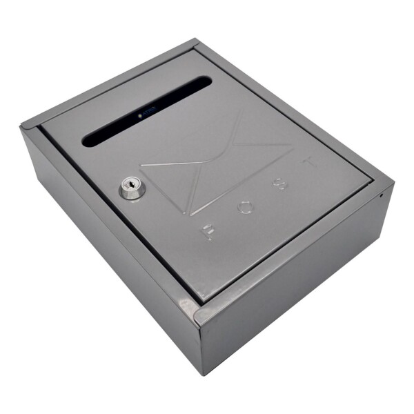 Buzon Cartero Metálica Buzonera Para Reja Puerta Adelante Color Variante Gris