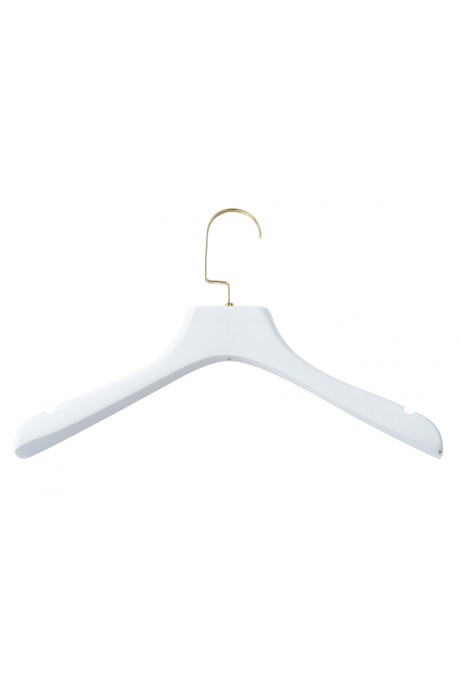 Percha De Madera Bl Con Dorado - Adulto Percha De Madera Bl Con Dorado - Adulto