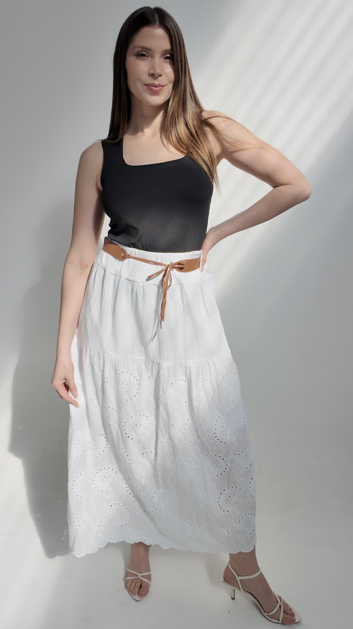 Falda Plasencia Blanco