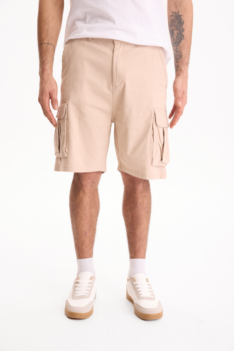 Bermuda De Gabardina Breeze Beige