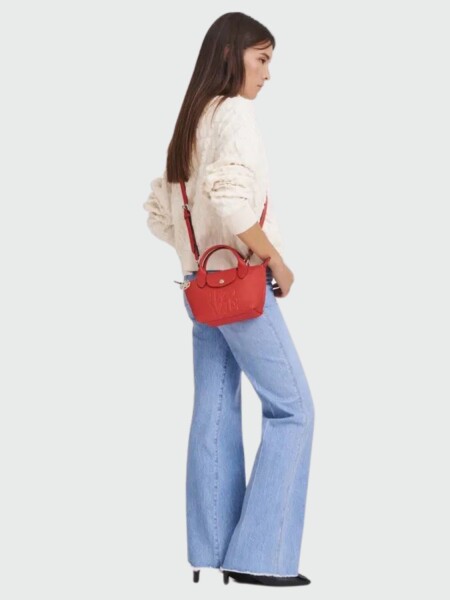 Longchamp -Cartera de cuero con logo grabado en relieve 0