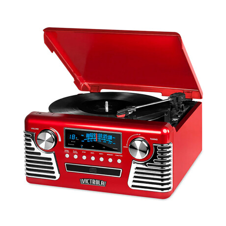 Tocadiscos Victrola Modelo V50-200 Am Fm Usb Rojo Tocadiscos Victrola Modelo V50-200 Am Fm Usb Rojo