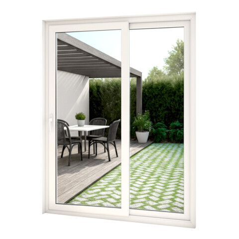 Ventana de PVC Blanco 150 X 200 Puerta Corrediza Aislante Ventana de PVC Blanco 150 X 200 Puerta Corrediza Aislante