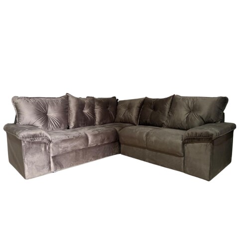 Juego de Living Esquinero Santiago Marrón Café Platinum Juego de Living Esquinero Santiago Marrón Café Platinum