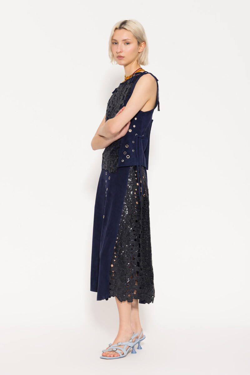 POLLERA SPRING Azul Marino