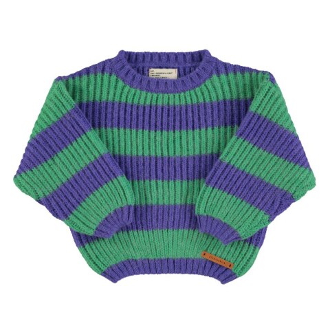 Buzo de Punto Verde y violeta 3 años PiuPiuchick Buzo De Punto Verde Y Violeta 3 Años Piupiuchick