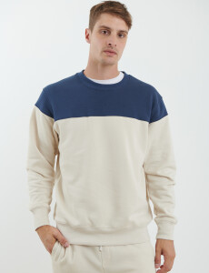 470916 SWEATER HARRY Natural/azul