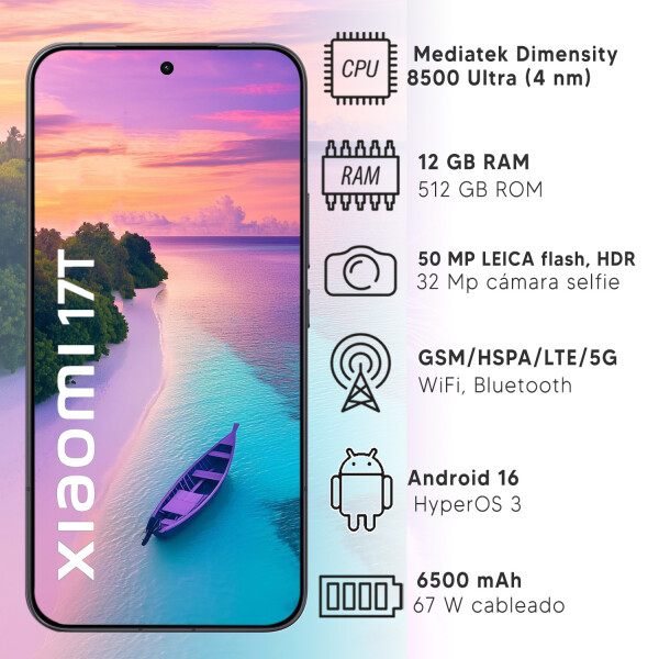 Xiaomi 17t 12/512gb 5g NEGRO