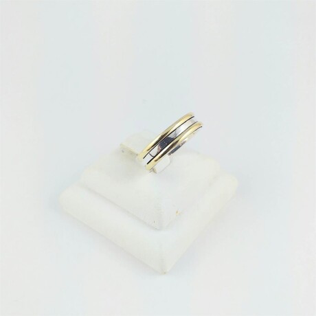Anillo de plata 925 y double en oro 18 ktes, Anillo de plata 925 y double en oro 18 ktes,