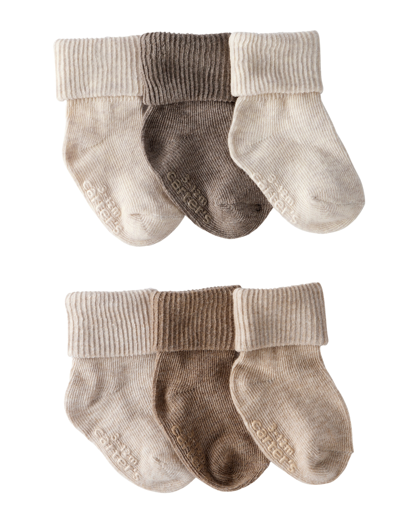 Pack seis pares de medias de algodón, con puños Pack seis pares de medias de algodón, con puños