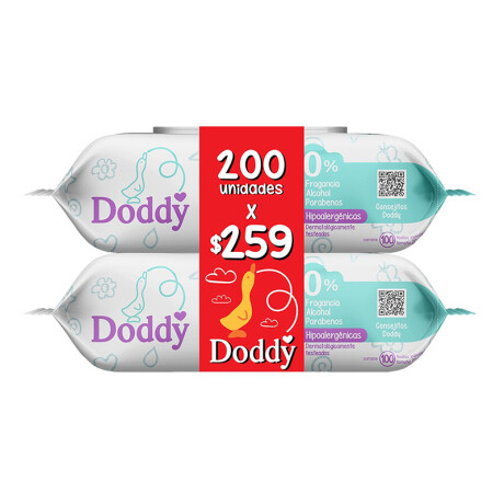 Super oferta x200 Toallas Húmedas Doddy Hipoalergénicas