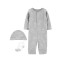 Enterito Carters Con medias y gorro - Primer Muda NB Milk Gris