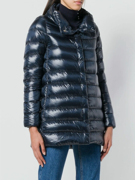 Herno-Campera de nylon rellena de plumas, Amelia Azul