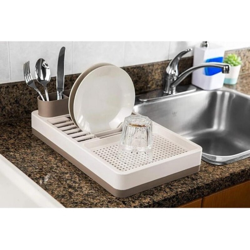 Escurridor para platos Coza de plástico flat 42X26X10cm Gris