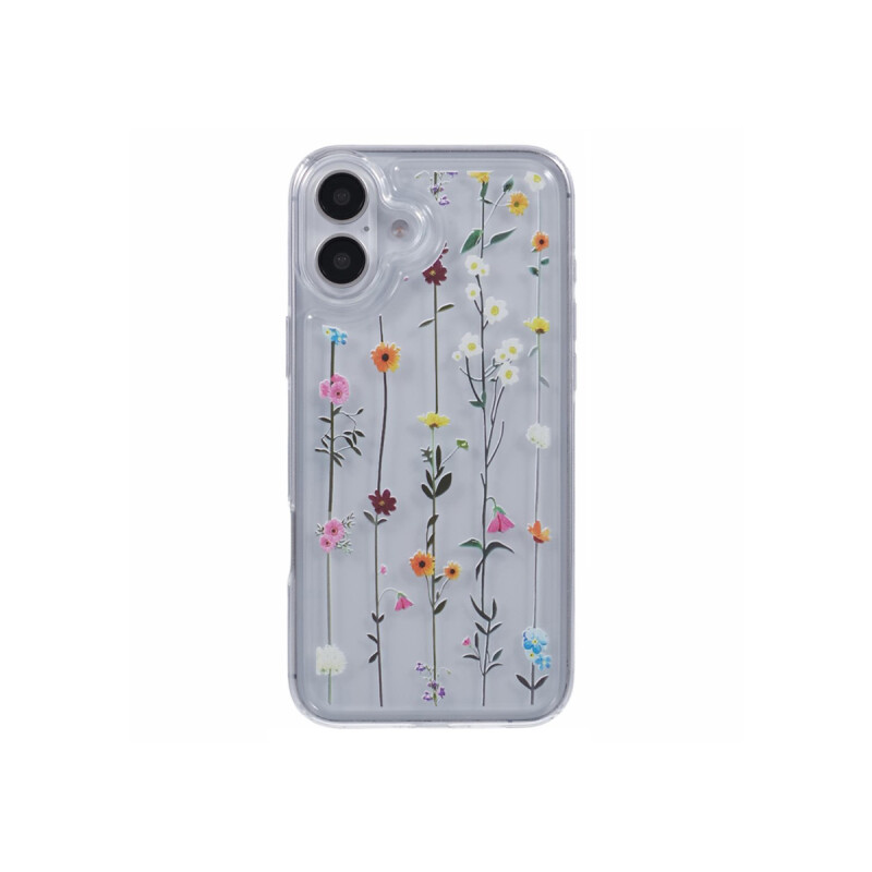 Protector para iPhone 16 transparente diseño floral Protector Para Iphone 16 Transparente Diseño Floral