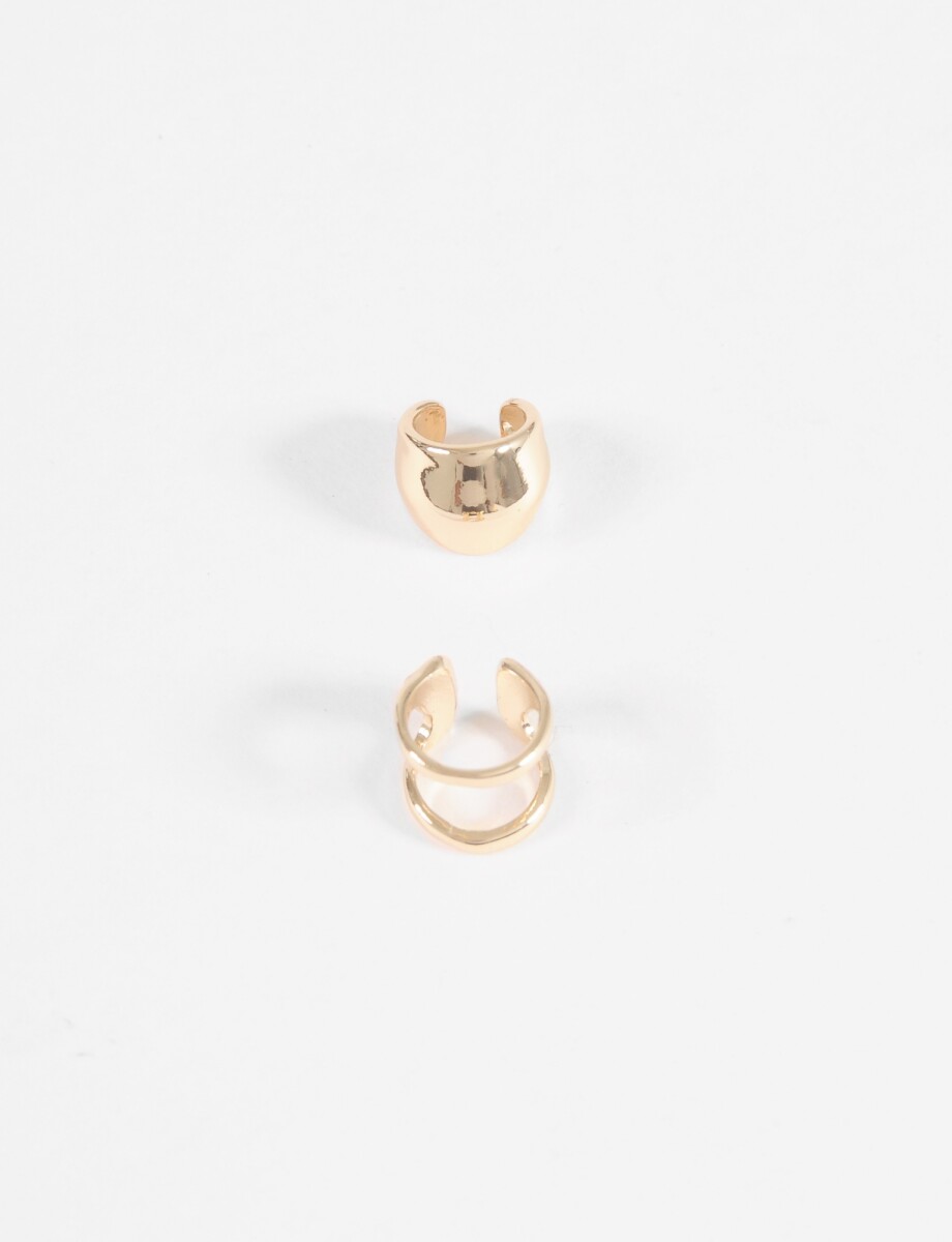 Set earcuff irregulares - dorado 