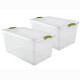 Set x2 Caja organizadora 61 lts Wenbox TRANSPARENTE