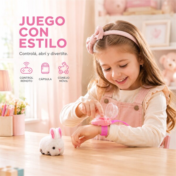 Auto a Control Remoto con Pulsera y Cápsula de Guardado Rosa 1