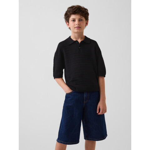 SS SWEATER POLO BLACK 22