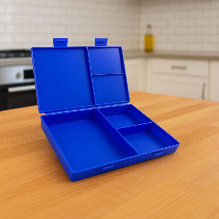 VIANDA LUNCHERA CON DIVISIONES AZUL
