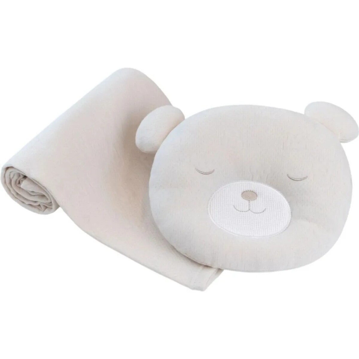 Set almohada y manta bebe BUBA - beige 