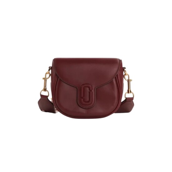 Marc Jacobs - Cartera de cuero, The Saddle Bag Bordó
